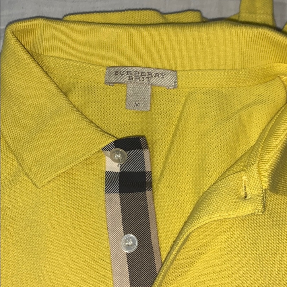 Burberry yellow polo shirt